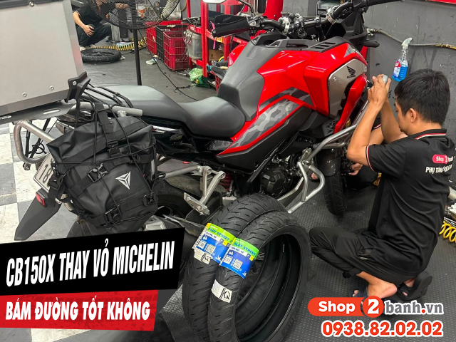 Xe honda cb150x thay vỏ michelin pilot street 2 bám đường tốt không - 1