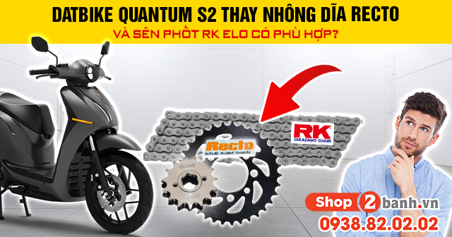 Datbike quantum s2 thay nhông dĩa recto và sên phốt rk elo có phù hợp - 1