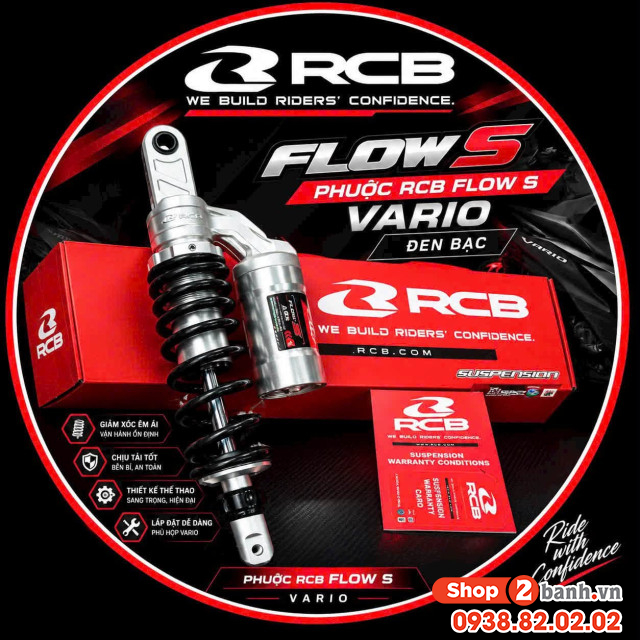 Phuộc rcb flow s cho vario click 125150 màu crom chính hãng - 3