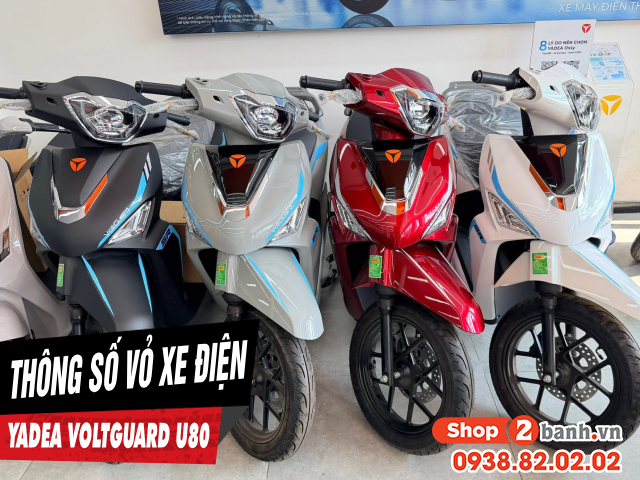 Thông số vỏ xe điện yadea voltguard u80 size bao nhiêu - 1