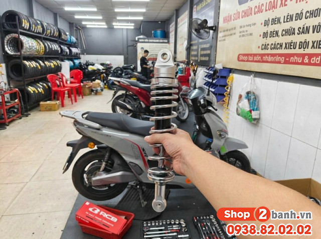 Xe điện yadea voltguard thay phuộc rcb c chorme 335mm có phù hợp không - 2