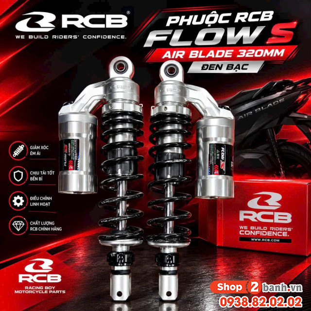 Phuộc rcb flow s cho air blade màu crom - 3