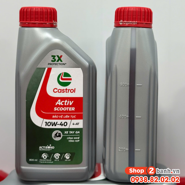 Nhớt castrol activ scooter 10w40 08l dành cho xe tay ga - 3