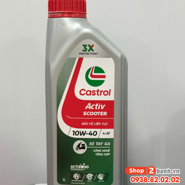 Nhớt castrol activ scooter 10w40 1l dành cho xe tay ga - 1