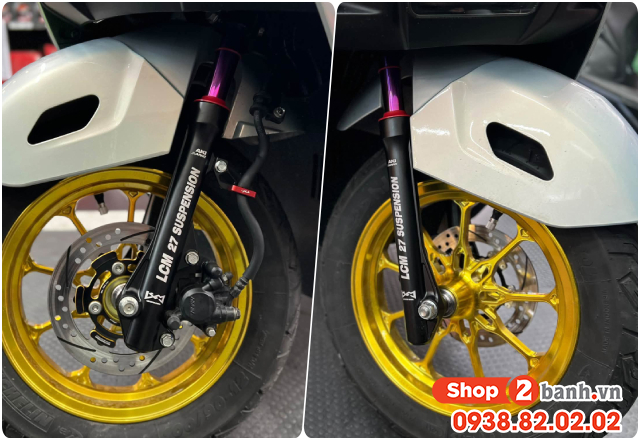 Xe điện honda uc3 thay phuộc trước lcm vario có được không - 3