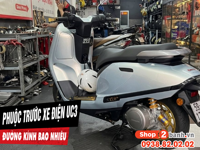 Phuộc trước xe điện uc3 có đường kính ty phuộc là bao nhiêu - 1