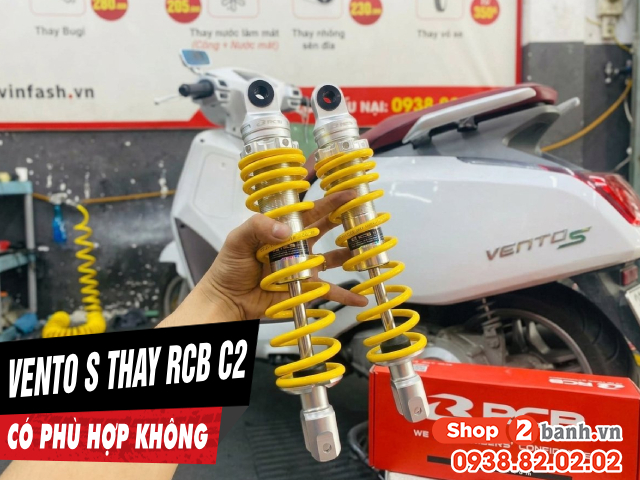 Xe điện vento s thay phuộc rcb c2 320mm có phù hợp không - 1