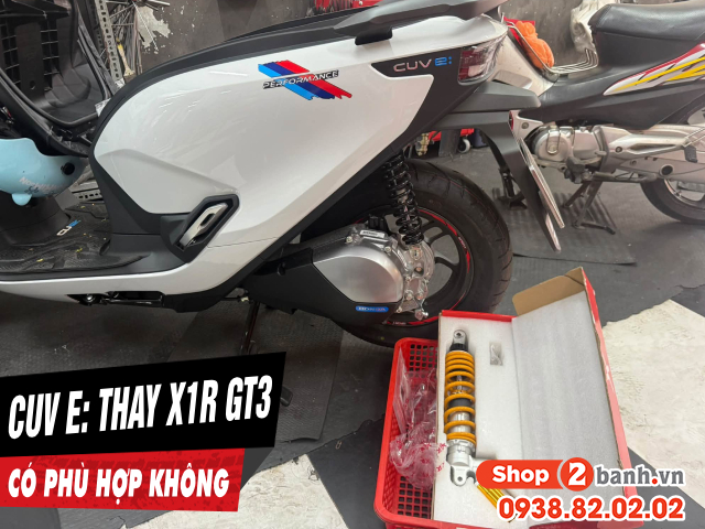 Xe điện cuv e thay phuộc x1r gt3 325mm có phù hợp không - 1