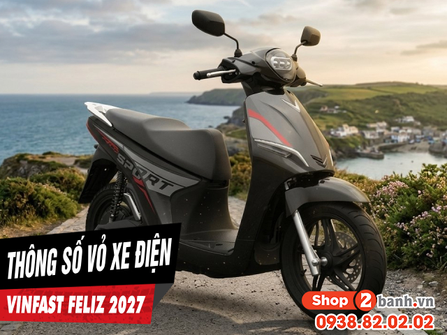 Thông số vỏ xe điện feliz 2027 size bao nhiêu - 1