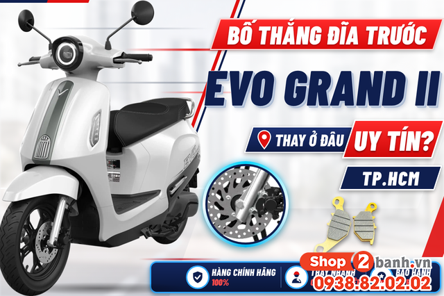 Bố thắng đĩa trước xe điện evo grand ii thay ở đâu uy tín tphcm - 1