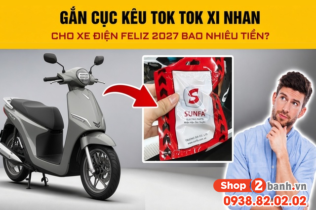 Gắn cục kêu tok tok xi nhan cho xe điện feliz 2027 bao nhiêu tiền - 1