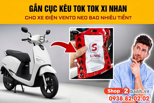 Gắn cục kêu tok tok xi nhan cho xe điện vento neo bao nhiêu tiền - 1