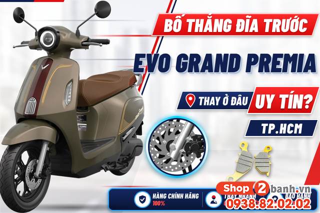 Bố thắng đĩa trước xe điện evo grand premia thay ở đâu uy tín tphcm - 1
