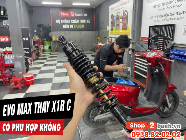 Xe điện evo max thay phuộc x1r c 335mm có phù hợp không - 1