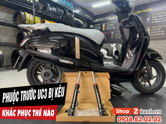 Phuộc trước xe điện uc3 kêu cụp cụp khi chạy qua đường xóc phải làm sao - 1