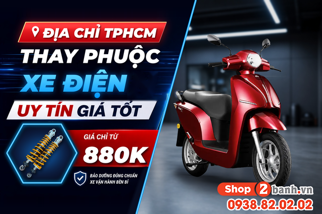Địa chỉ thay phuộc xe điện uy tín giá tốt ở tphcm - 1