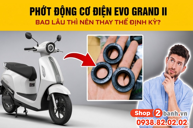 Phớt động cơ xe điện evo grand ii bao lâu thì nên thay thế định kỳ - 1