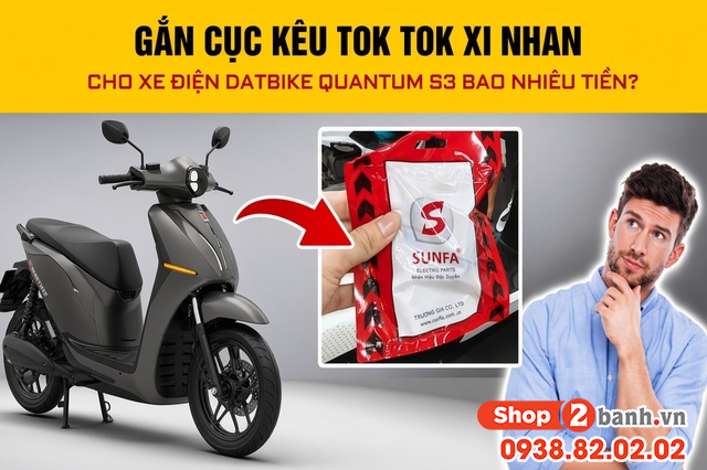 Gắn cục kêu tok tok xi nhan cho xe điện quantum s3 bao nhiêu tiền - 1