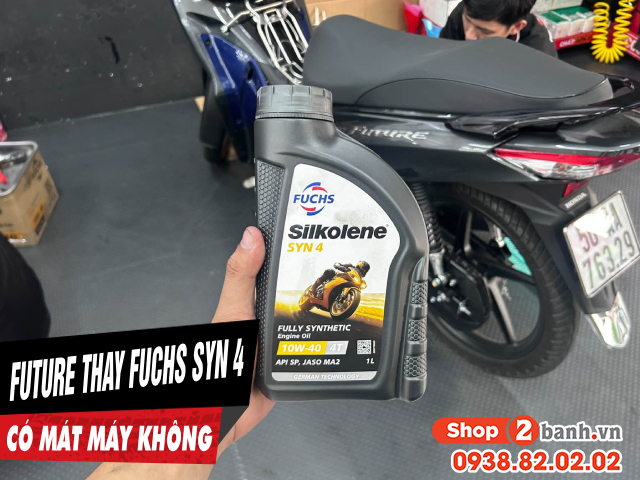 Future 125 led thay nhớt fuchs silkolene syn 4 10w40 có mát máy không - 1