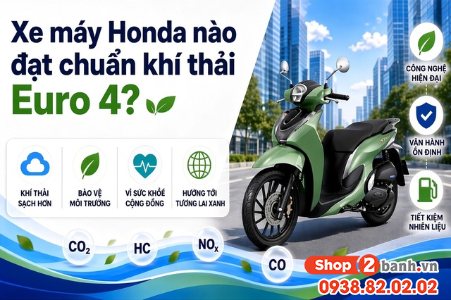 Xe máy honda nào đạt chuẩn khí thải euro 4 - 1