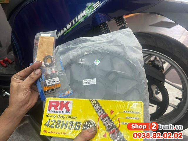 Datbike quantum s3 thay nhông dĩa recto và sên rk 10ly có phù hợp - 3