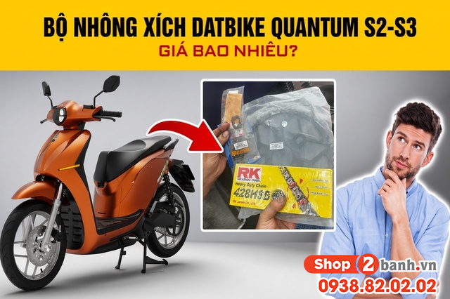 Bộ nhông xích cho xe điện datbike quantum s2 s3 giá bao nhiêu - 1