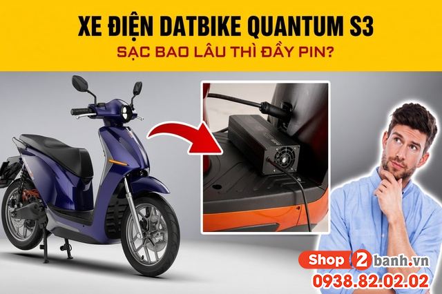 Xe điện datbike quantum s3 sạc bao lâu thì đầy pin - 1