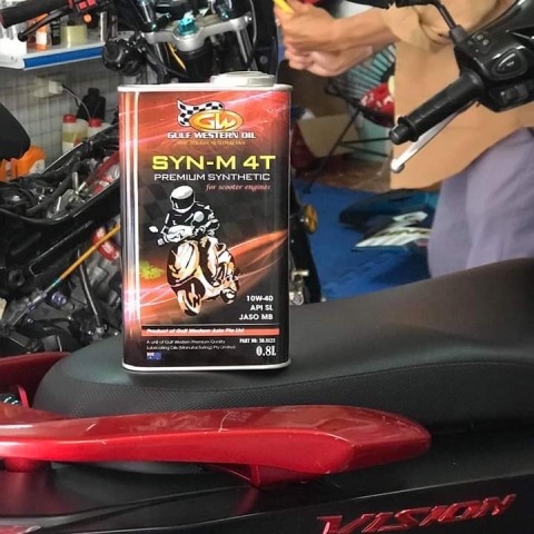 Nhớt Gulf Western Oil SYN-M 4T Premium Scooter 10W40 0,8L