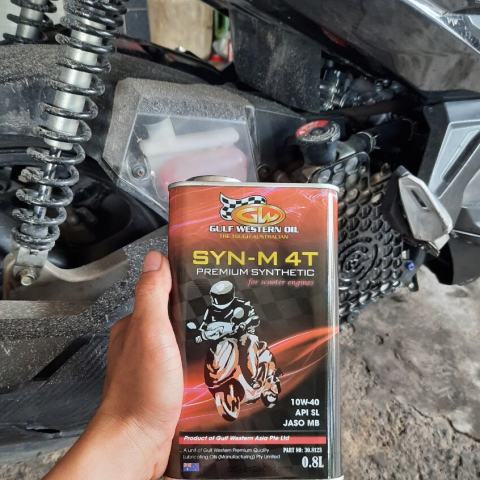 Nhớt Gulf Western Oil SYN-M 4T Premium Scooter 10W40 0,8L