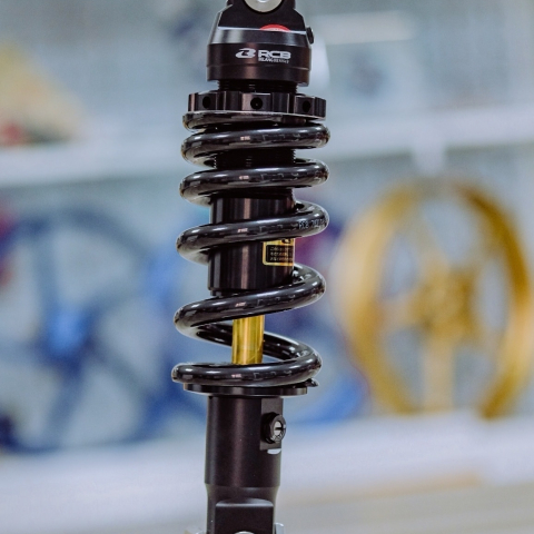 Phuộc RCB S2 ty vàng cho Raider, Satria chính hãng