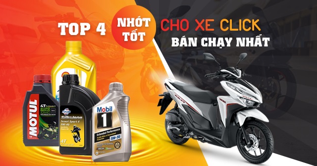 Top 4 nhớt tốt cho xe Click bán chạy nhất Shop2banh năm 2025