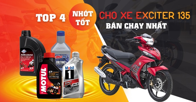 Top 4 nhớt tốt cho xe Exciter 135 bán chạy nhất Shop2banh năm 2024