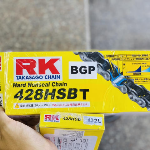 Sên RK vàng đen 428HSBT - 124L chính hãng