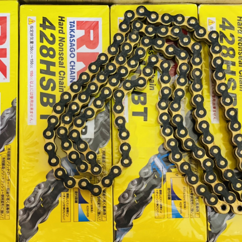 Sên RK vàng đen 428HSBT - 124L chính hãng