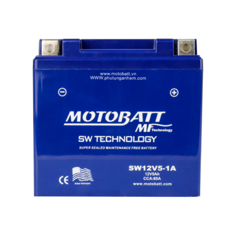 Bình ắc quy khô Motobatt SW12V5-1A