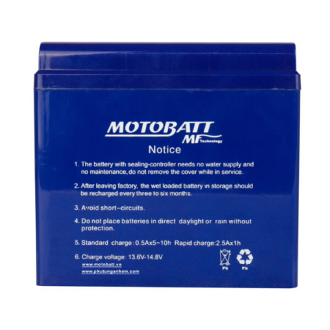 Bình ắc quy khô Motobatt SW12V5-1A