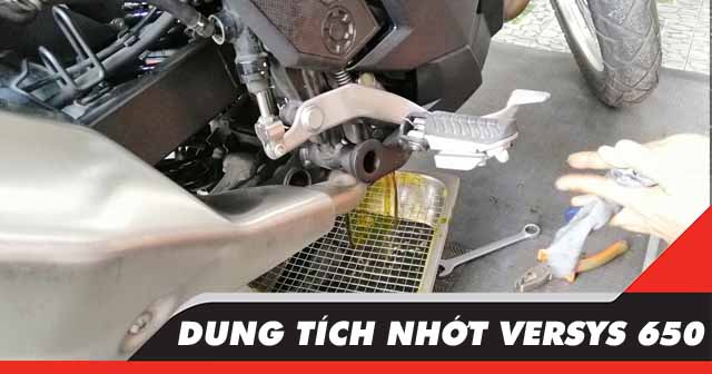 Xe Mô tô Kawasaki Versys 650 thay nhớt bao nhiêu lít?