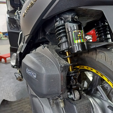 Phuộc RCB VD ty vàng cho Honda AB 125/160 (mẫu 4val) chính hãng