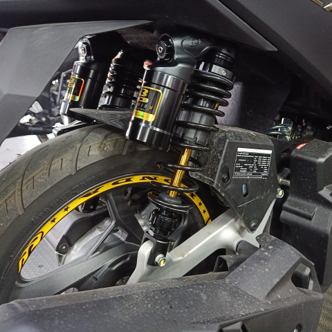 Phuộc RCB VD ty vàng cho Honda AB 125/160 (mẫu 4val) chính hãng