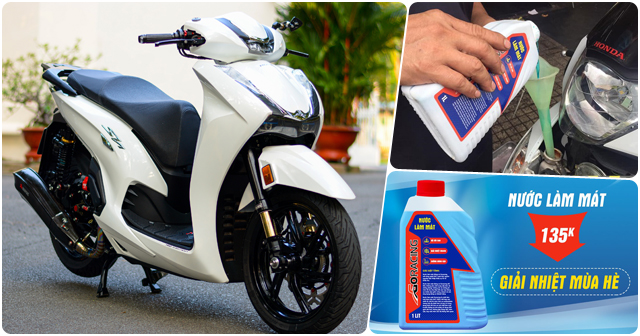 Vệ sinh két nước và thay nước làm mát xe SH350i