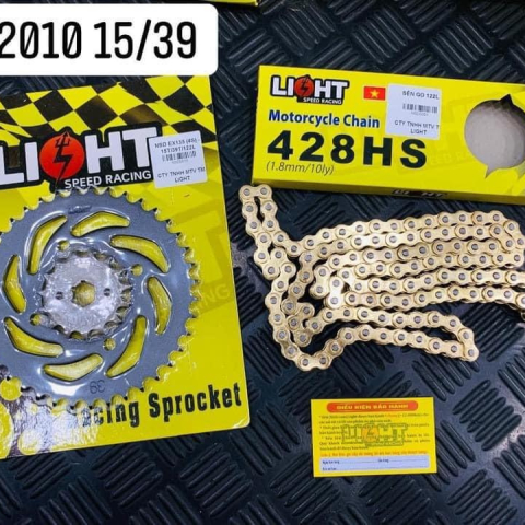 Bộ Nhông sên dĩa Light cho Yamaha Exciter 135 đời 4 số 2006 - 2010