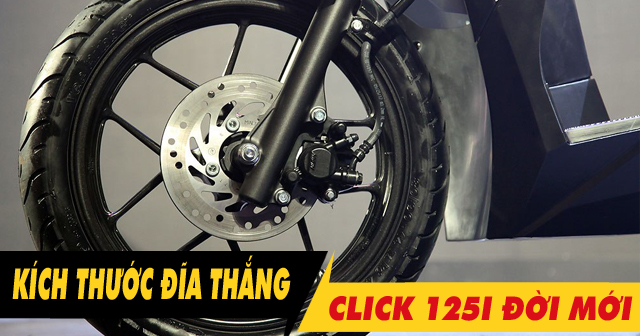 Kích thước đĩa thắng trước Click 125i đời mới bao nhiêu? Thay loại nào phù hợp?