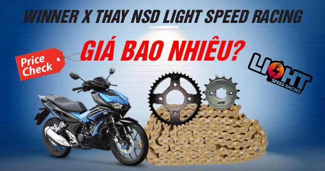 Honda Winner X thay nhông sên dĩa Light giá bao nhiêu?