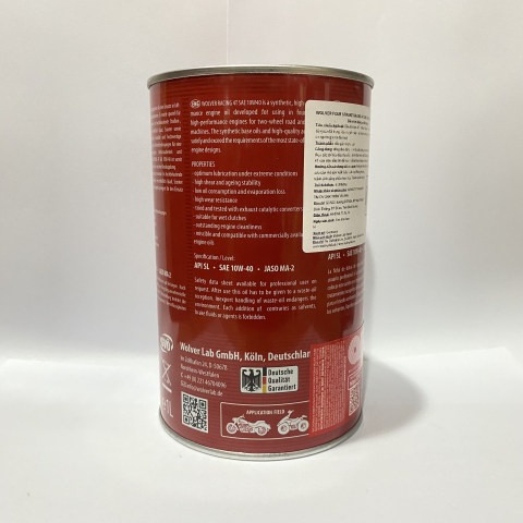 Nhớt Wolver Racing Synthetic 10W40 1L