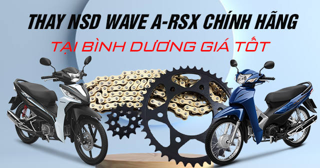 Thay nhông sên dĩa Wave A-RSX chính hãng tại Bình Dương giá tốt