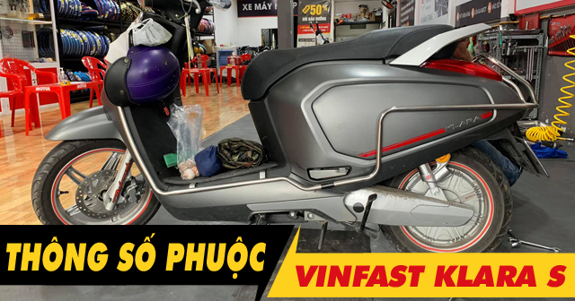 Thông số phuộc sau xe điện Vinfast Klara S cao bao nhiêu?