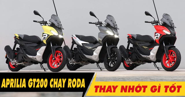 Xe tay ga Aprilia SR GT 200 chạy roda thì thay nhớt như thế nào?