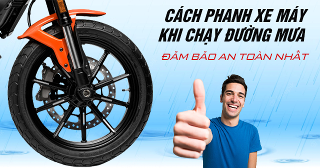 Cách phanh xe máy khi trời mưa đường trơn đảm bảo an toàn nhất