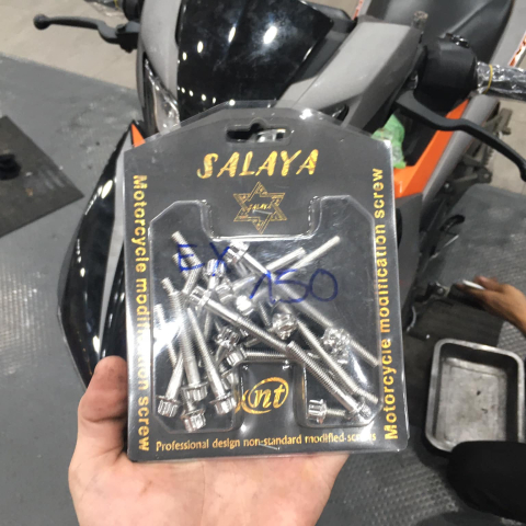 Bộ ốc nồi Salaya inox cho Exciter 150, Exciter 155