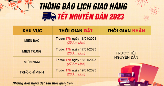 Shop2banh - Thông báo lịch giao hàng Tết Nguyên Đán